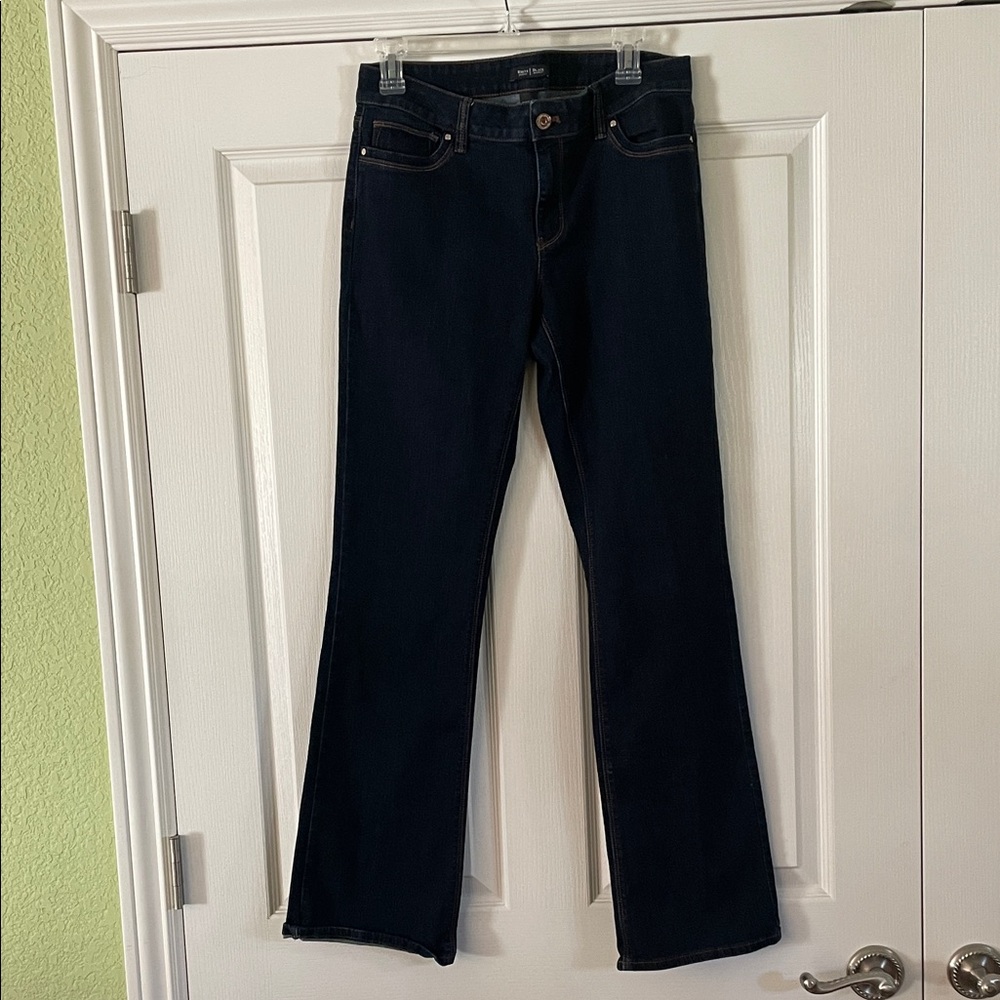 White House Black Market Dark Blue Boot Cut Jeans NWOT 8R